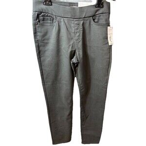 Liz Claiborne Women’s Size 8 Gray Pants Amber Gray Elastic Waist NEW